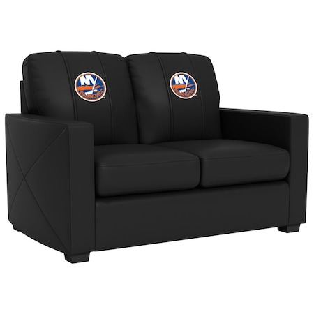 Dreamseat Silver Loveseat with New York Islanders Logo XZ7759003LSCDBK-PSNHL41080